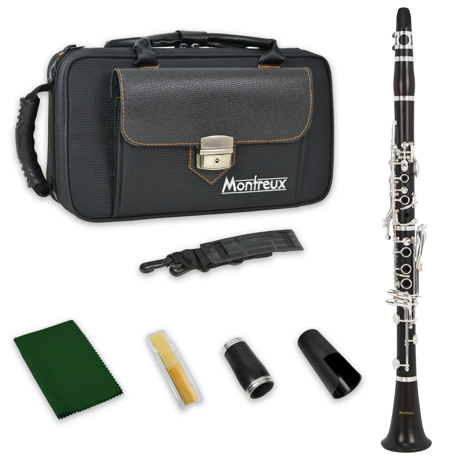 Concert Series Bb Clarinet - Silver Plated, 2 x Barrels, Solid Ebony - Montreux