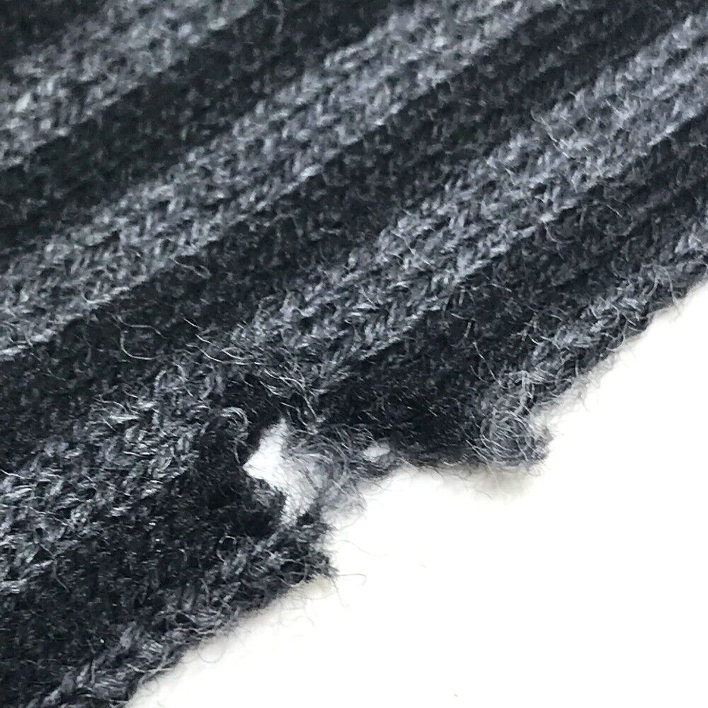 LOUIS VUITTON 401910 Chevron stripe Logo pattern Scarf wool Black