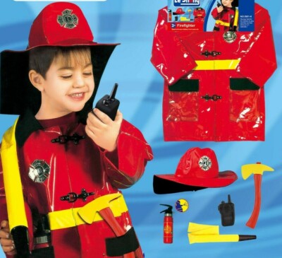 Children Fire Fighter Costume Accessory Kit Pretend Play Kids