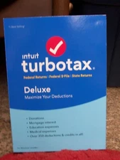 Intuit 2018 TurboTax Deluxe Federal E-File & State Tax, Windows/Mac, Sealed CD