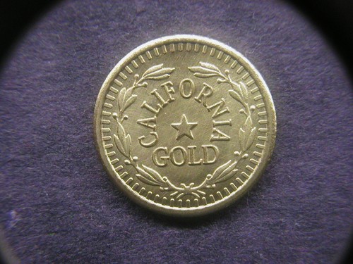 1872 Round Indian Head California Gold 2 1/2 Dollar Token/Coin: Center Star back - Picture 3 of 4