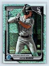 Jacob Burke 1st Mojo Refractor Rookie RC 2024 Bowman Chrome Card #BCP-116