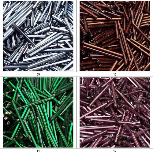 30mm Long Bugle Beads Czech Craft Jewellery Hex Faceted BUY 10g 20g 15 COLOR 485 - Picture 5 of 24