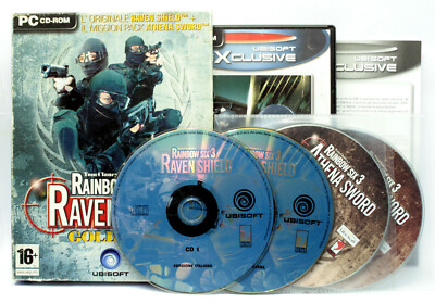 RAINBOW SIX 3 RAVEN SHIELD GOLD EDITION UBISOFT PC GAME USED ITA FR1 73725