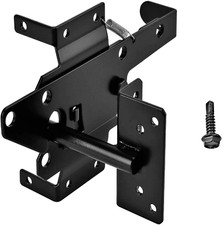 Gate Latch - Heavy Duty Self-Locking - Black Finish - Post Mount by LAJIAOZ