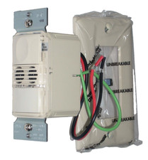 Interruptor de pared con sensor de pared Pass & Seymour Dual Tech con luz de cubierta almendra WDT100-LA