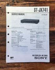 Sony ST-JX741 Tuner Service Manual Original 