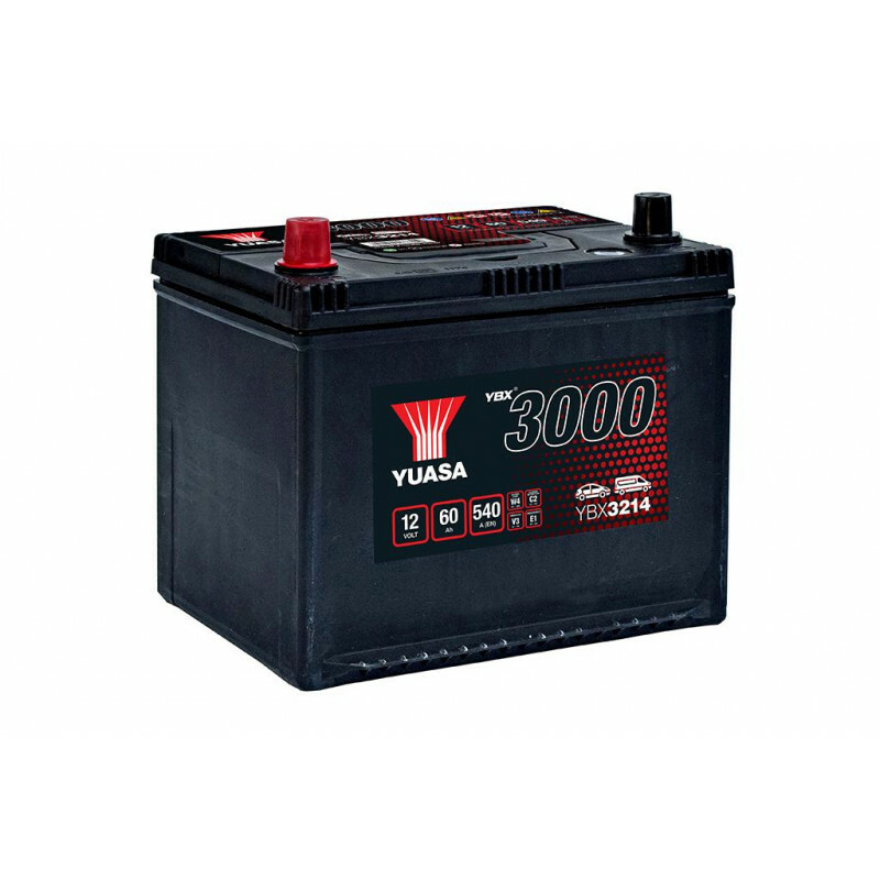 Batterie Yuasa SMF YBX3214 12V 60Ah 540A pour véhicules essence et diesel