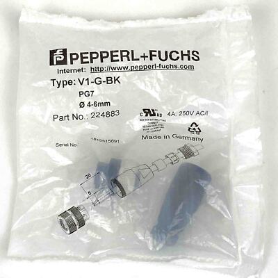 Pepperl+Fuchs V1-G-BK Kabeldose PG7 Steckverbinder gerade 224883, OVP