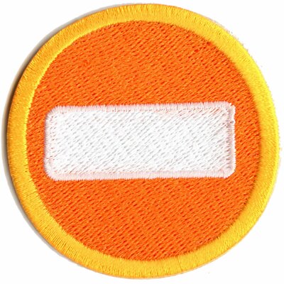 Subtraction Merit Badge Embroidered Iron-on Patch
