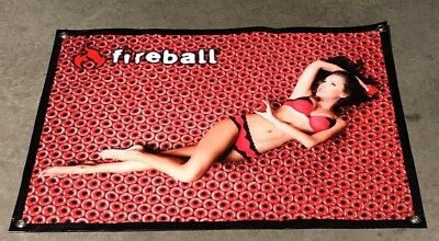 Fireball skateboard wheels thick canvas vinyl banner sign skate poster