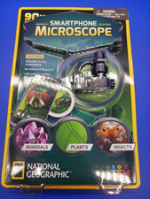 NEW National Geographic Smartphone Microscope 90X Magnification -Mounts on phone