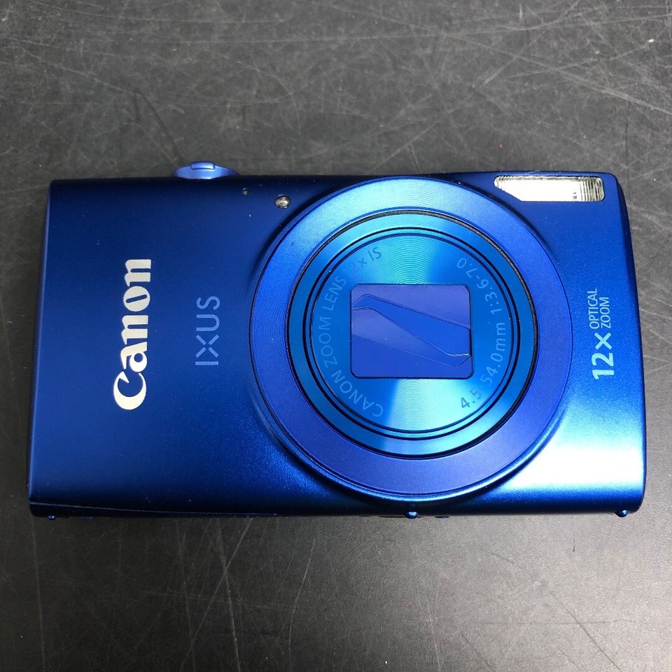 Canon Ixus 170 Digital Camera Blue Boxed Neck Strap Manual Photography