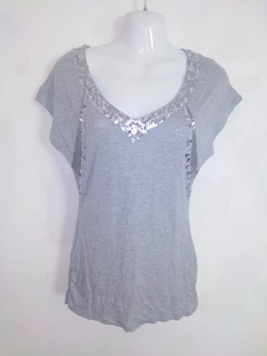 River island hotsell grey sequin top