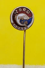 ZSRD Zagreb, Fishing, Angeln, Peche, Fish, hook, haken vintage badge KASUN 1960s