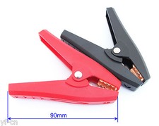 1 Pair Car Battery Clip Alligator clips Plastic Emergency Charger Clamp adapter