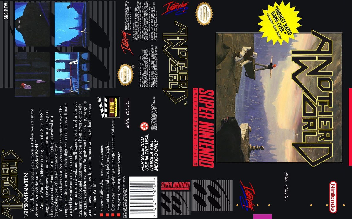 Another World Box Art Case Insert Cover Box Only UK