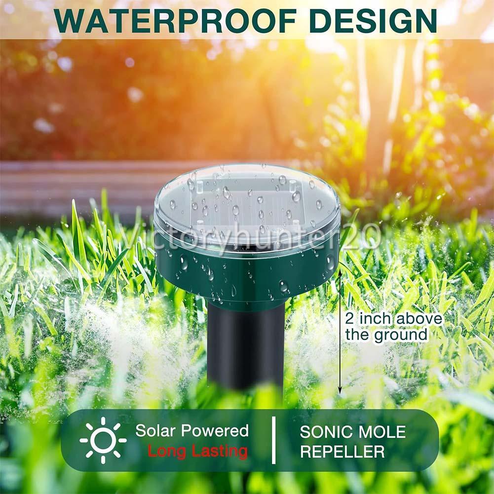410X Snake Mouse Repeller Outdoor Solar Rat Repellent Ultrasonic Pest