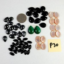 Multi Stone Jewelry Supplies Cabs Parcel Mixed Cabochons Lot p30
