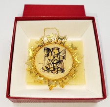 1986 Hummel 24k Gold Christmas Ornament Collection Prayer Before Battle in Box
