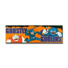 Ghosts 'n Goblins ALT Premium Arcade Marquee Insert Reproduction Header Backlit