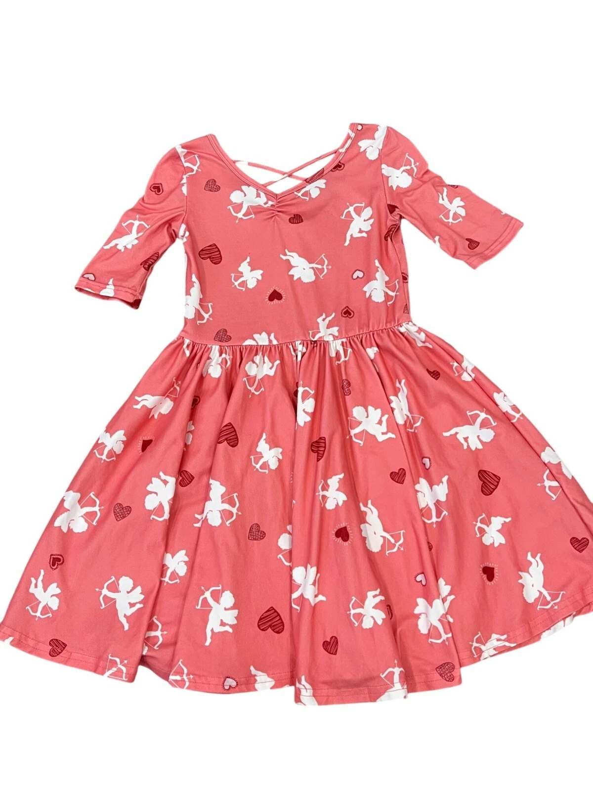 DotDotSmile DDS Girls Pink Cupid Heart Print Dress Size 7
Opens in a new window or tab