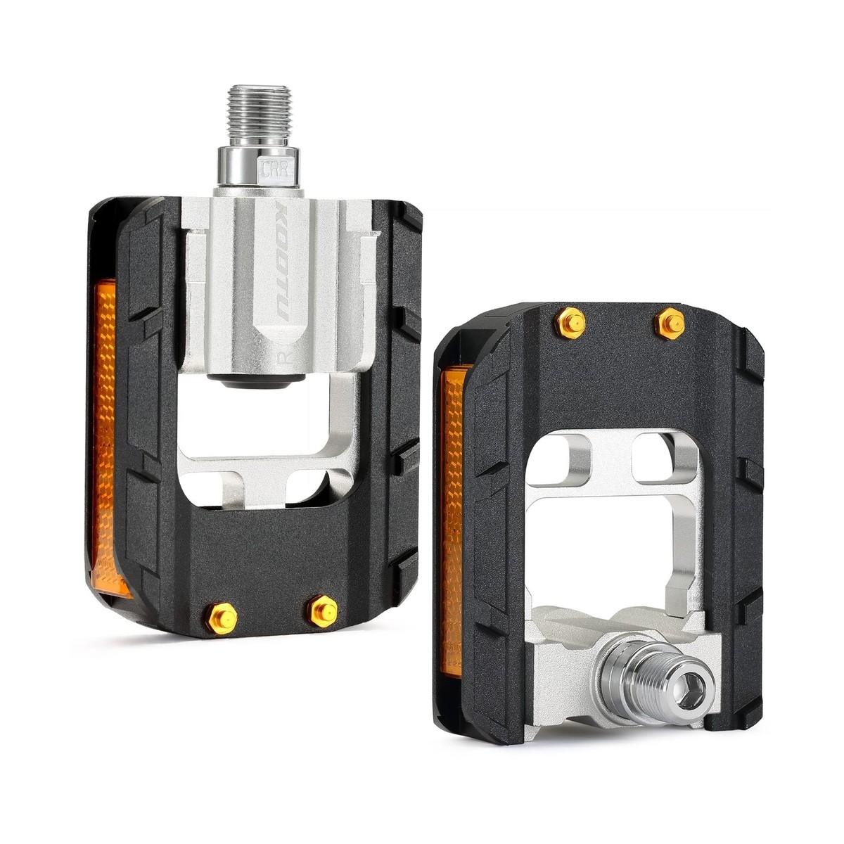 KOOTU Bike Pedals with Reflective Strips, Universal 9/16 Inch