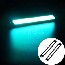 Pair COB DRL LED Daytime Running Light Strip Car Driving Fog Lamp Bar Universal