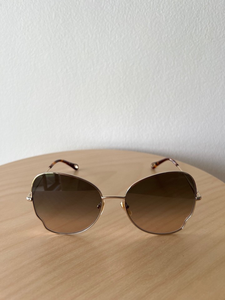 New Chloe sunglasses glasses womens CH0094S001 gold butterfly joni