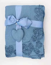 BRaya Trapunta Estiva Matrimoniale in Poliestere motivo cuore Blue Madrid