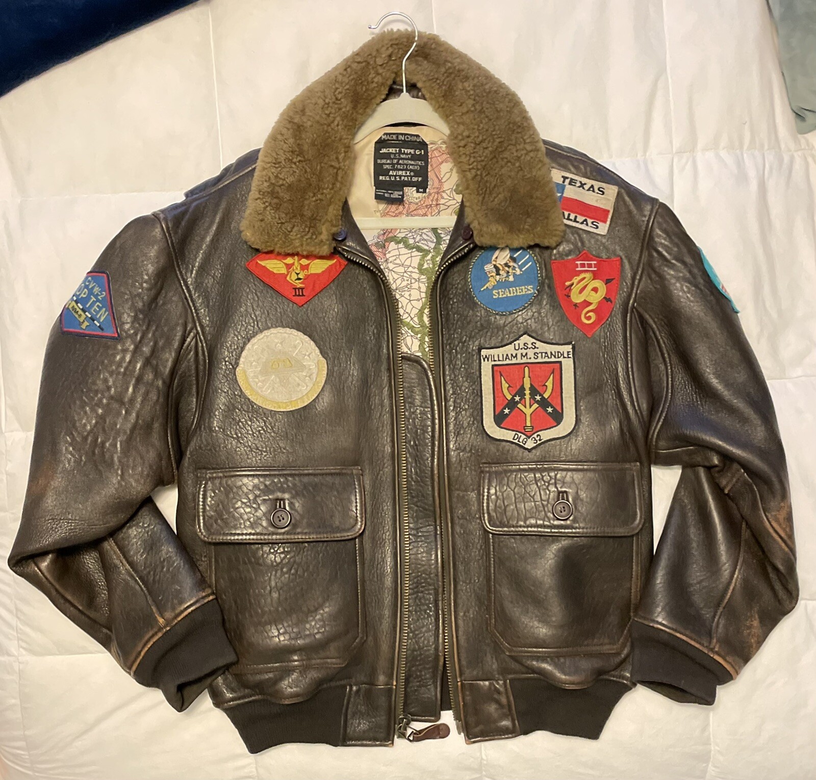 Avirex Type G-1 U.S. Navy 7823 Leather 