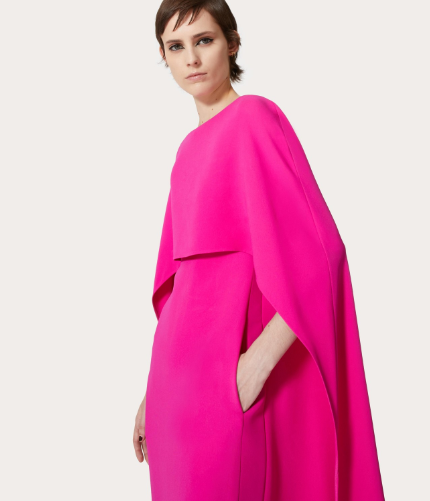 valentino pink cape dress Valentino