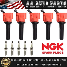 5x Energy Ignition Coil & NGK Platinum Spark Plug For 07-12 GMC Canyon 3.7 UF497