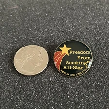 Freedom From Smoking All-Star American Lung Assn. Pin Pinback #43780
