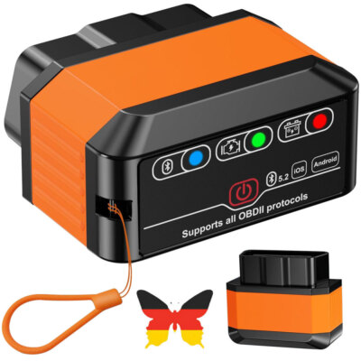 ELM327 OBD2 Bluetooth Scanner,OBD2 Diagnosegerät Scanner Adapter Android Windows