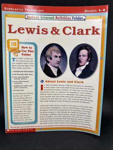 INSTANT INTERNET ACTIVITIES FOLDER: LEWIS & CLARK By Terry Cooper Mint Condition