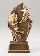 6" Torch of Victory Trophy Personalized Free