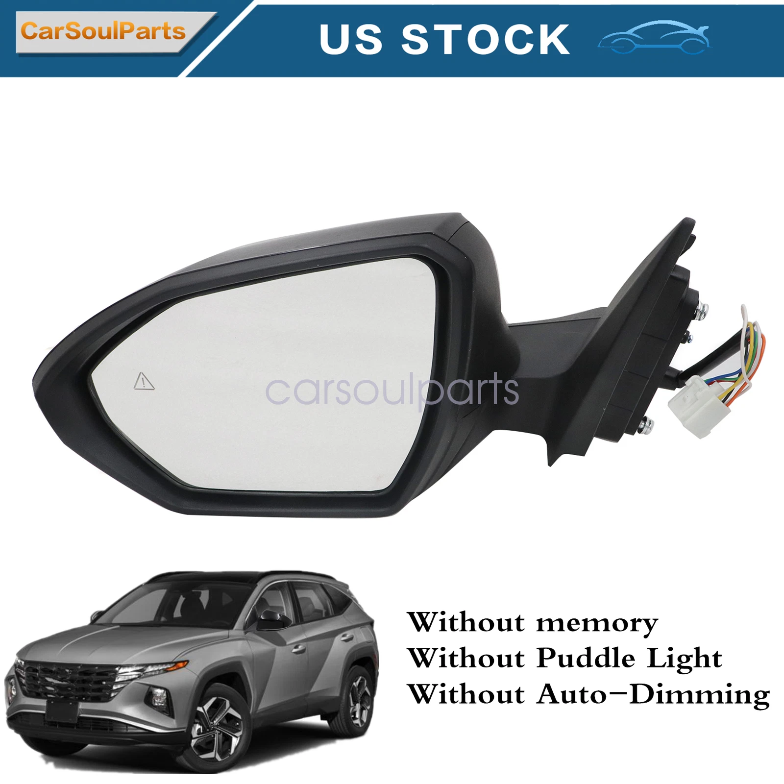 FOR 2022-2024 Hyundai Santa Cruz Tucson 8Pin Left Side Blind Spot Heated Mirrors
Opens in a new wind