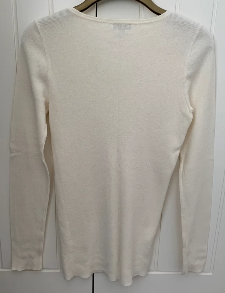 Cotton/Rayon Sweater. Size M. Cream. Anne Taylor - New - Image 3 of 3