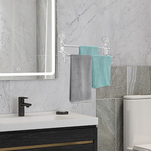 Suction Cup Towel Bar Adhesive Towel Bar Suction Towel Rack Shower - Picture 9 of 14