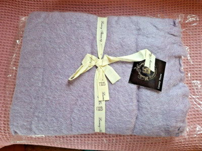 Walton & Company. Luxus Mohair/Wolle Flieder/Lavendel Überwurf Decke.