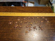Lot Of 25 Studded Spiders France Vintage 60s Brass Stampings Findings Jewelry 