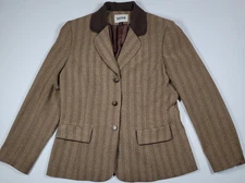 Kasper Blazer Womens Size 10- Brown 2 Button Front Business Casual Classic    