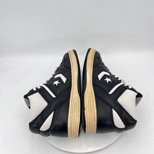 Scarpe da allenamento vintage Converse Weapon Mid Top da uomo taglia 13 avorio naturale nere - Foto 5 di 14