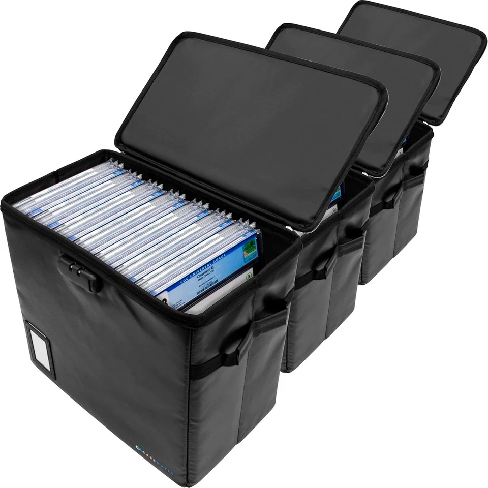 Casematix Comic Book Storage Bin – Fits 30 CGC Graded Comics, 3-Pack