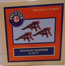 Lionel 6-12717 1:48 SCALE O-Scale Railroad Bumpers 3-Pack - NEW NOS NIB
