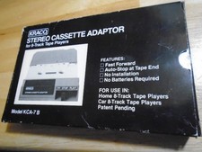 RARE VINTAGE Kraco 8-Track Stereo Cassette ADAPTOR IN BOX KCA-7 B audio korea 