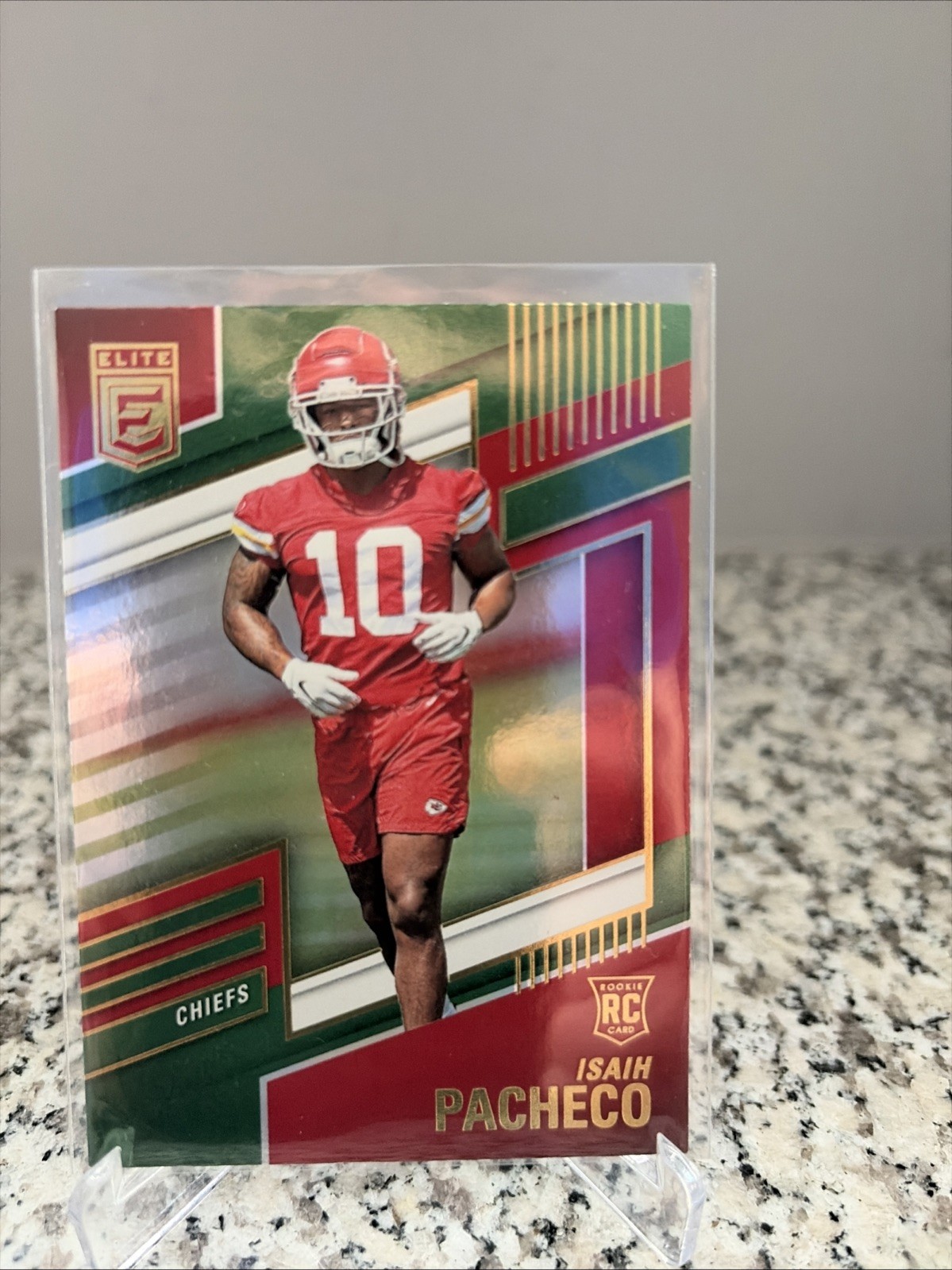 2022 Panini Elite  Green #183 Isiah Pacheco (RC) ERROR SPELLING Chiefs