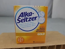 Alka-Seltzer Gold Effervescent Tablets 36 Count Exp. 01/26 (