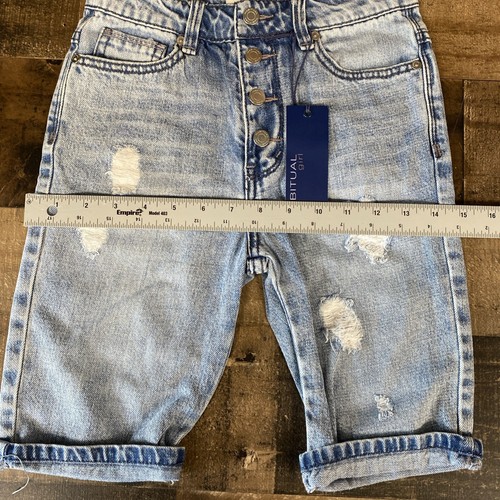 HABITUAL Girl's Jeans Shorts High Rise Ritual Bermuda Size 10 New With Tags - Picture 9 of 13